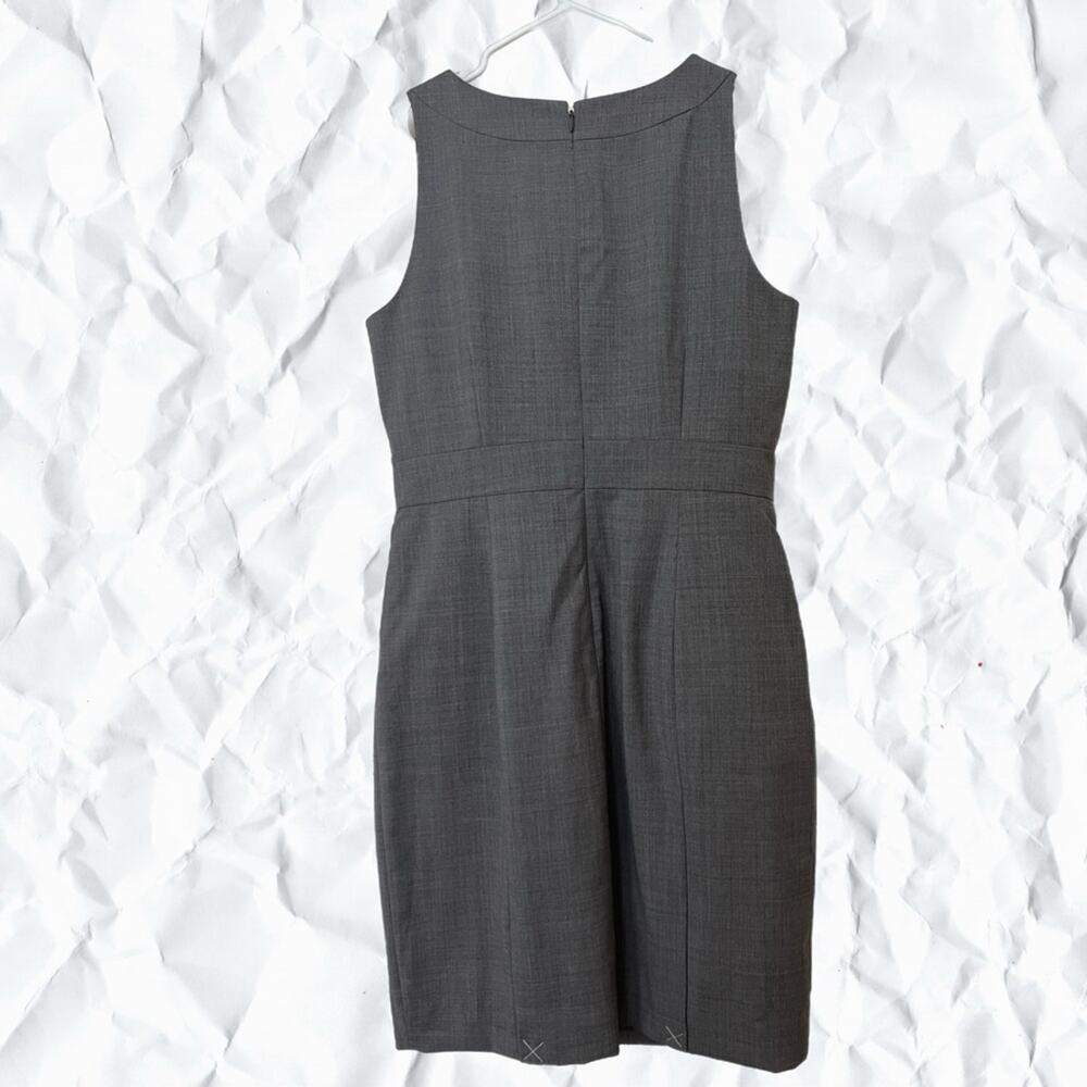J.Crew Factory gray tailored shift dress in lightweight wool - size 12 - Picture 3 of 6